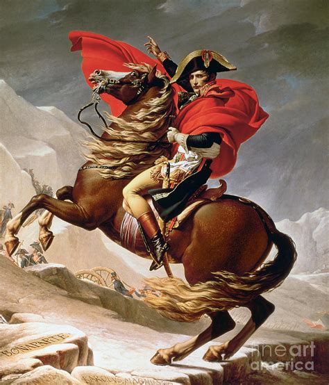 Napoleon Crossing The Alps Painting by Jacques Louis David