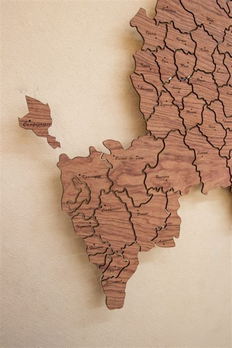 Карта России из дерева - серия Elite | Wooden Print