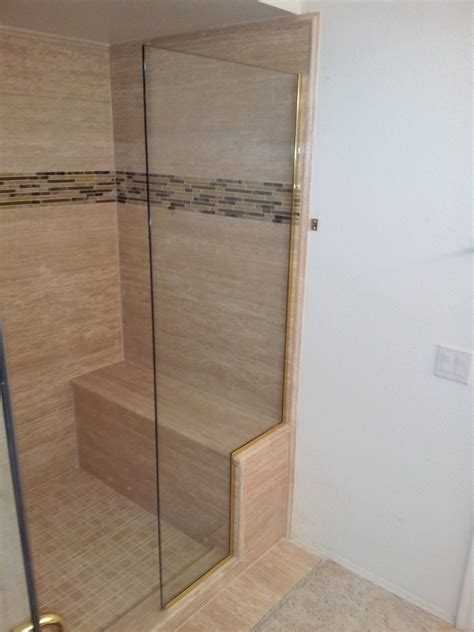 Ivory Vein Cut ForzaStone Shower for Elegant Bathroom Decor