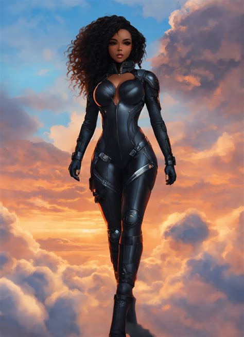 Lexica - , a beautiful black girl goddess, a hottie, perfect face