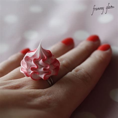 pink ring  whipped cream pink ring diy style jewelery