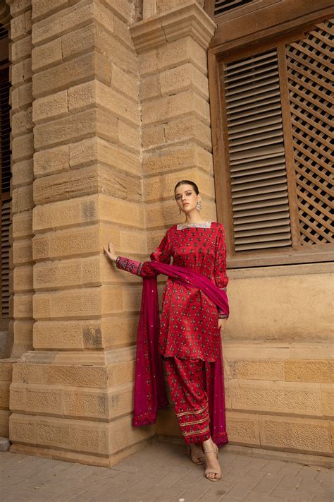 farhat shirt shalwar  silk  dupatta  cotton net