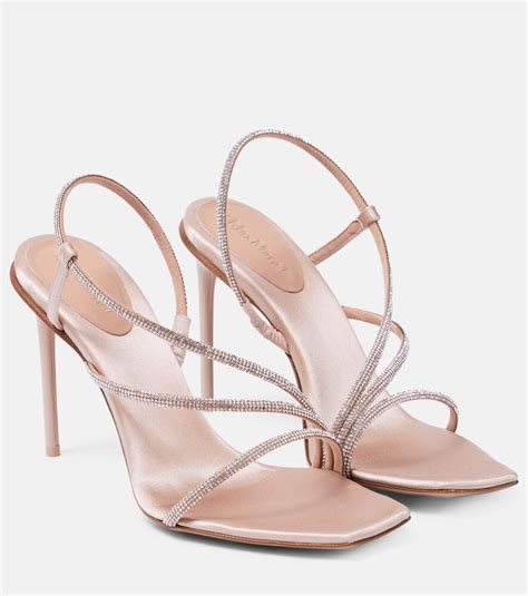 max mara stark embellished satin sandals beige editorialist