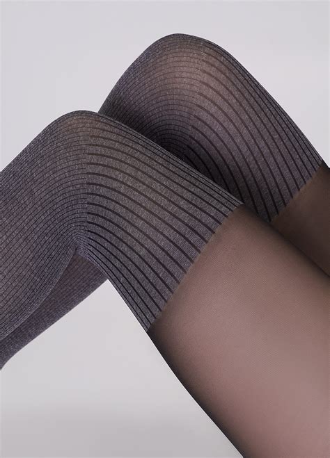 Колготки с имитацией хлопковых ботфортов ENJOY MELANGE 60 (4) dark grey ...