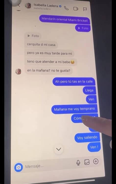 Los chats comprometedores entre Beéle e Isabella Ladera