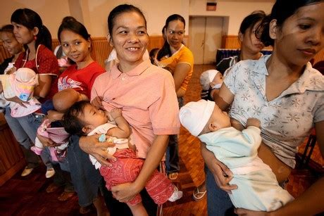 filipino breastfeeding mothers gather metro manilas editorial stock