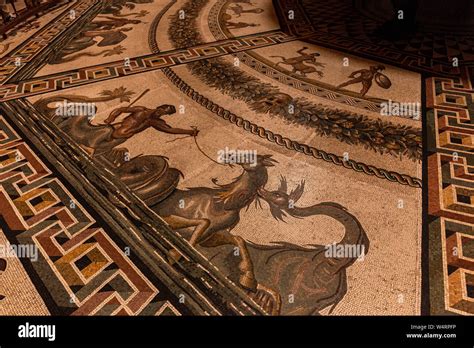 ROME, ITALY - JUNE 28, 2019: interior with fresco in ancient building ...