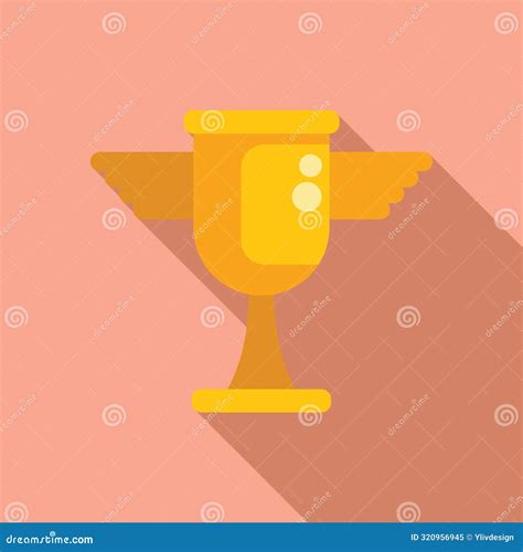 Golden Trophy is Symbolizing Victory and Achievement, with Wings