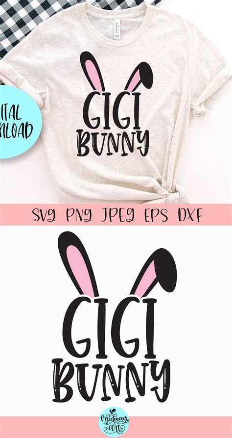 Gigi bunny svg, easter svg