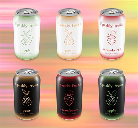 Fizzy juice drink can design project, 2014 on Behance