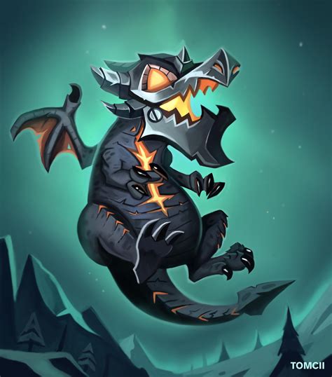 Attempt at a Hearthstone Card: Baby Deathwing! (Fanart) : r/hearthstone