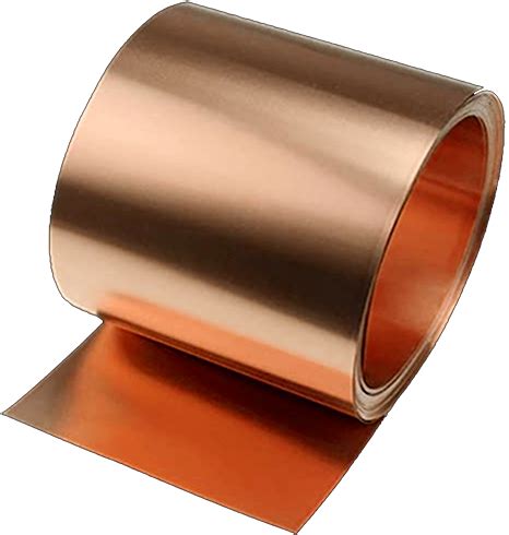 Copper foil for the electronic and creative arts industries.