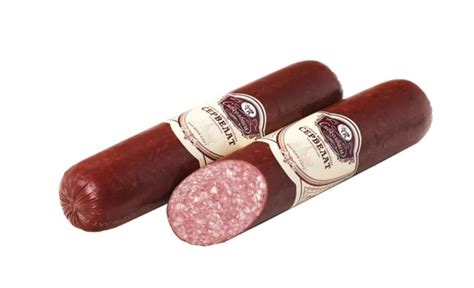 Колбаса Сибирские колбасы Сервелат варено-копченая, 500г купить с ...