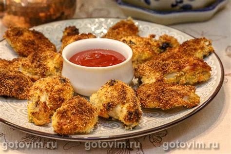 Куриные крылышки, жаренные в кокосовой стружке. Рецепт с фото