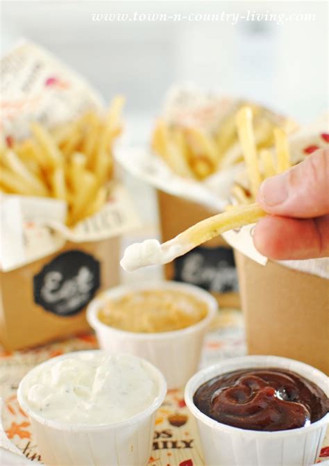 Quick and Easy French Fries with Dipping Sauces - Town & Country Living