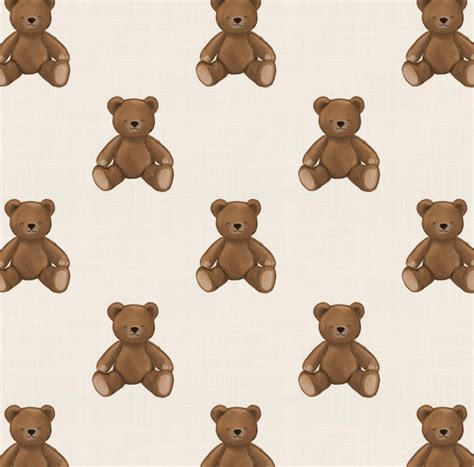 Bear, Teddy Bear,cute Bear Fabric Design, Seamless Pattern, Surface