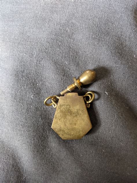 vintage brass perfume bottle essential oil container fragrance etsy