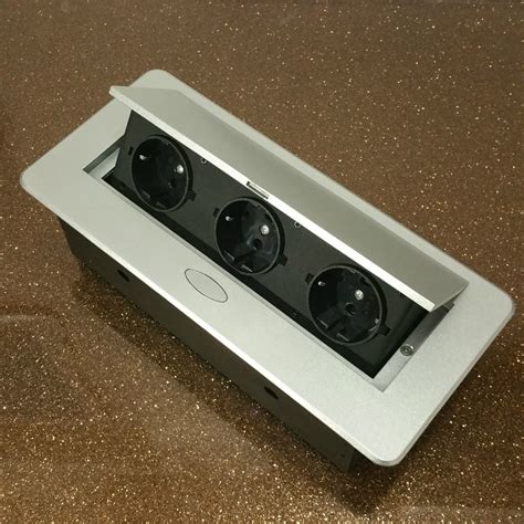 Customize EU power Hidden mounted desktop table damped socket Office