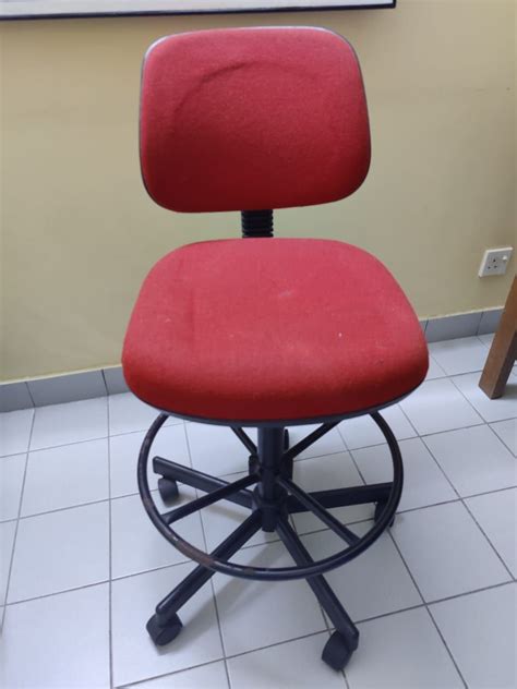 red fabric desk chair unearth store