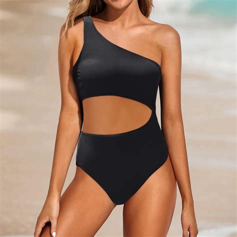 Women One Shoulder 1 Piece Swimsuit For Women Bathing Suits Full