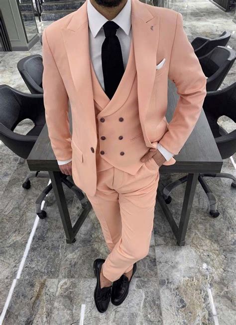 Costum barbati slim roz 5788-6 - Boutique Milano