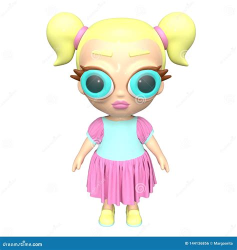 Doll. 3d rendering stock illustration. Illustration of model - 144136856