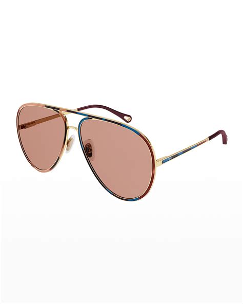 Dior Monogram Metal Aviator Sunglasses | Neiman Marcus