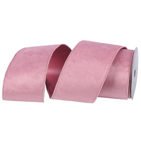 Pink Velour Double Layer Ribbon 10cm | Christmas Complete