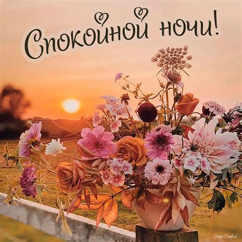 Картинки спокойной ночи с ЦВЕТАМИ