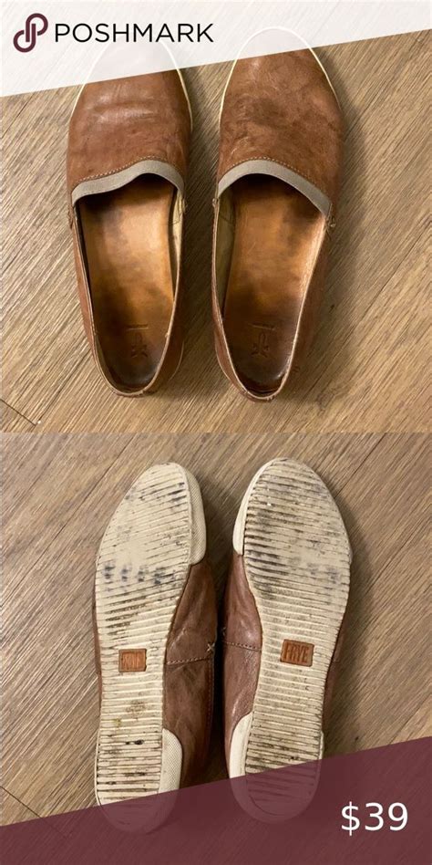 frye melanie cognac leather slip  frye leather slip ons flat