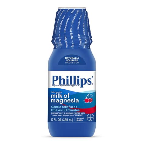 Phillips Milk Of Magnesia Liquid Laxative Wild Cherry Flavor 12