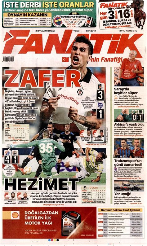 Fanatik Gazetesi 21 Eylül 2018 Anasayfası - Haber3