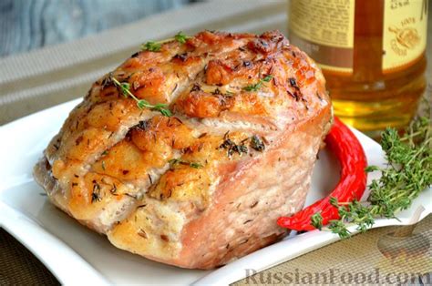 Рецепт: Пряная свинина, запечённая в рукаве с пивом на RussianFood.com