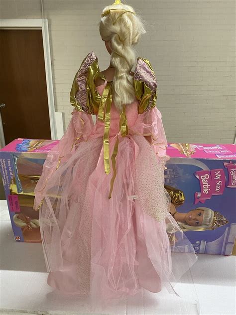My Size Barbie Rapunzel Doll 36" Tall Wear & Share Clothes Pink and