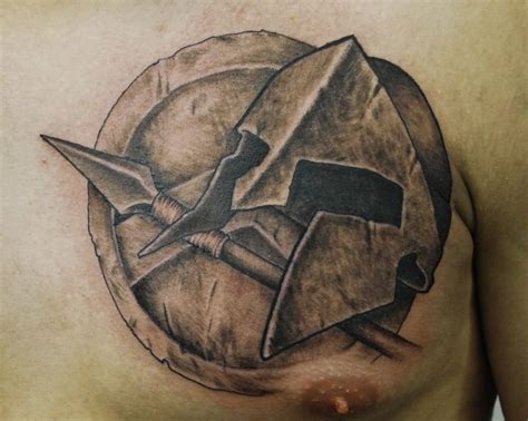 Spartan Shield Tattoo