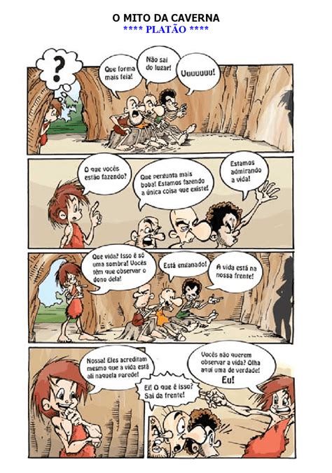 HQ - O mito da caverna (Platão) - Mais uma versão em quadrinhos do ...