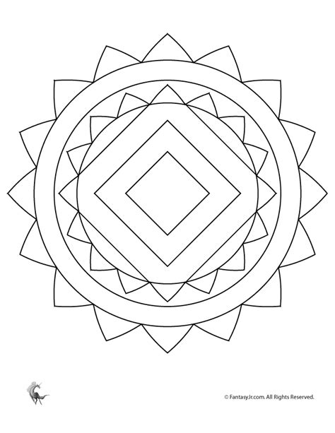 Free Geometric Mandala Coloring Pages, Download Free Geometric Mandala ...
