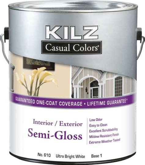 Kilz MR62001 Kilz Casual Colors Int/Ext Paint Semi-Gloss Tint Base 2 ...