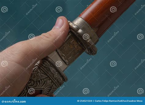 Old Traditional Japanese Katana in Wood and Steel Stock Photo - Image ...