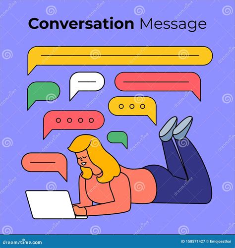 conversation message people stock vector illustration  person