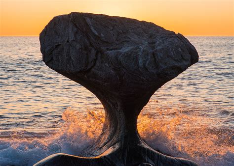 Kannesteinen, a rock sculpted by the sea over thousands of years, is