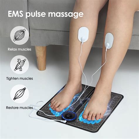 EMS Foot Massager Mat, Foot Stimulator Massager Pad, Foldable Feet and ...