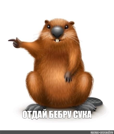 Создать мем "бобр или бобёр, слова со смыслом, бобер смешной мультяшный ...