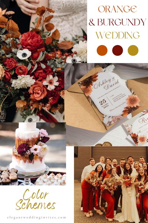 10 Stunning Color Schemes for Your Burnt Orange and Burgundy Wedding ...