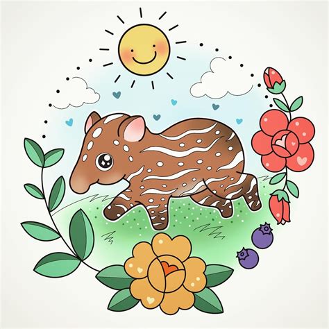 cute tapir im atdrawsbyginger  instagram adorableart