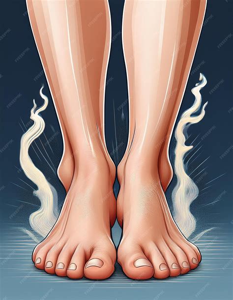 A cartoon drawing of a womans feet with the words quot feet quot on the