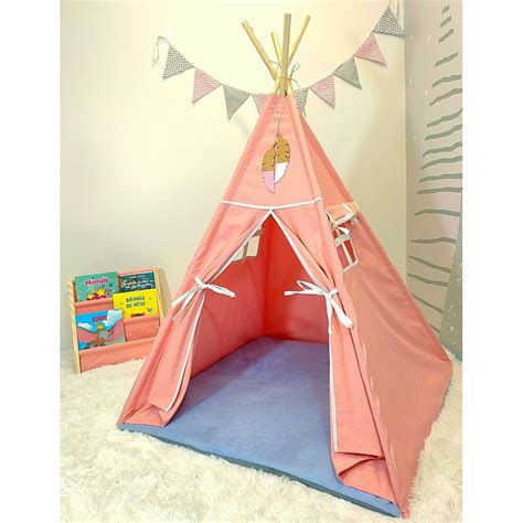 Cabana Infantil Menina - Cabana Infantil Barraca Tenda Com Colchonete de Menina | Shopee Brasil