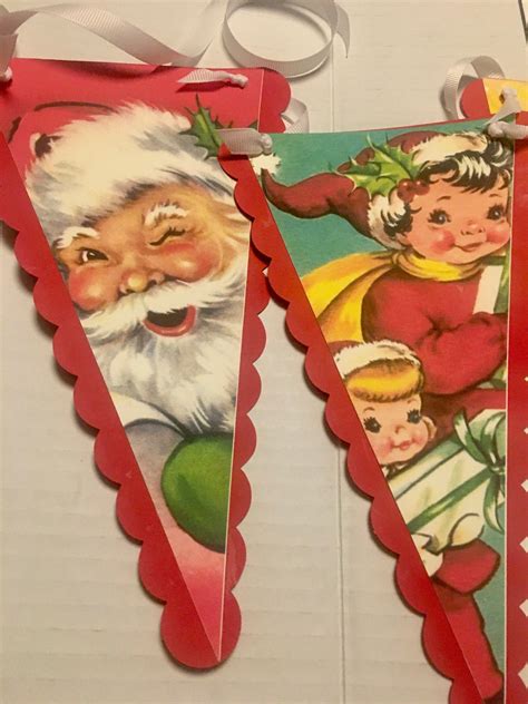 Vintage Christmas Banner - Etsy