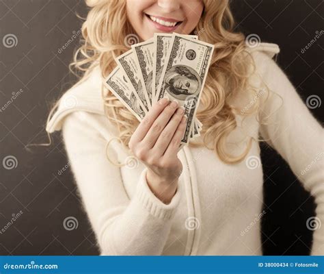 dollars stock photo image  golddigger holding