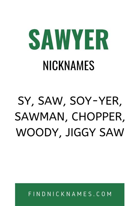 30+ Creative Nicknames for Sawyer — Find Nicknames